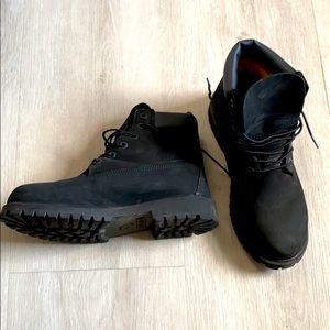 Black Timberland boots